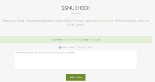 SSML Check